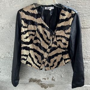 Leather vintage blazer 📦